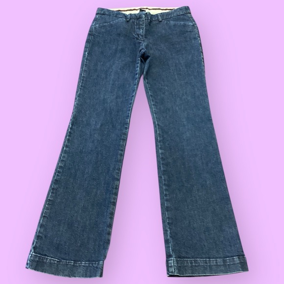 The Limited Denim - The Limited Womens Dark Wash Flare Leg Denim Jeans Size 6 small flaw